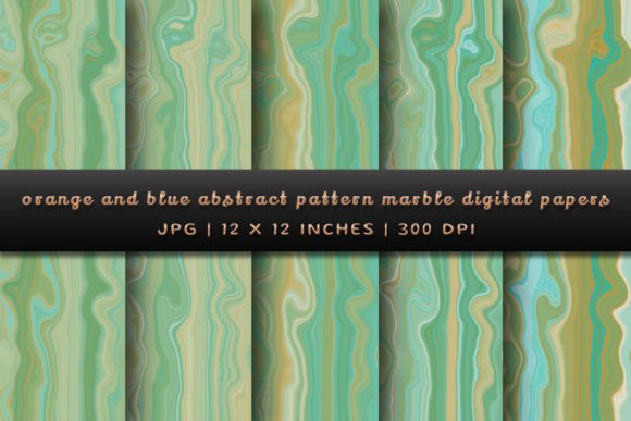 Download Orange and Blue Abstract Pattern Marble - Abstract Collection